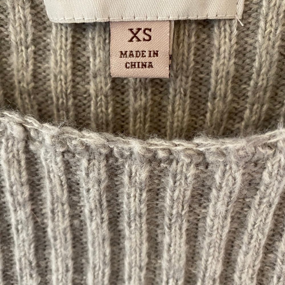 Knox Rose Gray Lace-Up Side Tunic Sweater Soft Knit XS - Picture 3 of 8